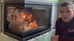 Камин в углу. Классическое решение. Обзор топки Альфа 700 LB.