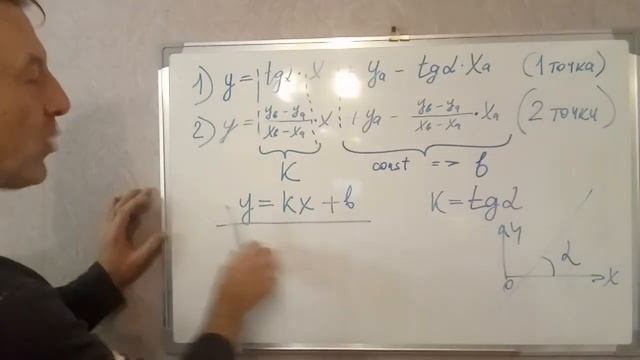 Уравнение прямой с угловым коэффициентом. УРОК 3 смотреть онлайн