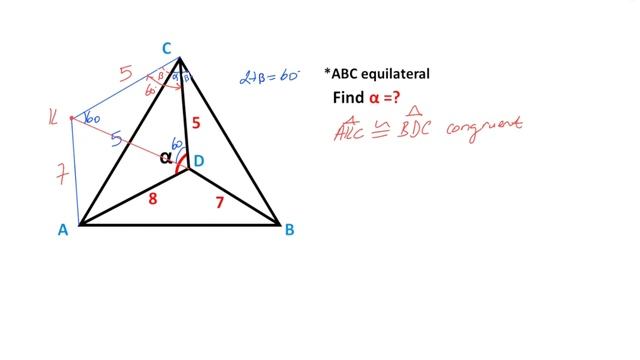 How to Find the Missing Angle by Moving Triangle in Equilateral Triangle | Geometry | Math смотреть онлайн