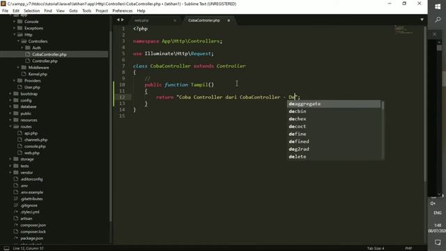Cara Membuat Dan Penggunaan Controller Pada Laravel смотреть онлайн