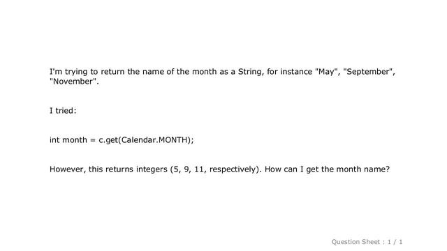 Android : Month name as a string смотреть онлайн