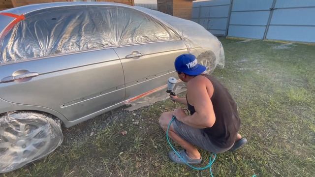 Покраска машины за три дня/ покраска 50 литровым компрессором смотреть онлайн