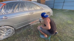 Покраска машины за три дня/ покраска 50 литровым компрессором