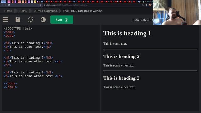 HTML параграфы смотреть онлайн