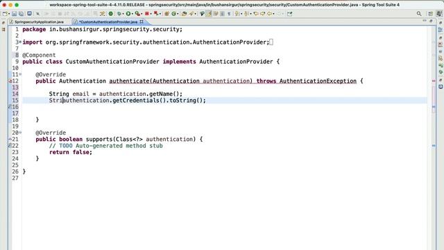 Spring Security Tutorial - Part 9 - Create a Custom Authentication Provider смотреть онлайн