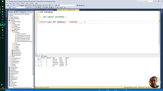 SQL - Update statement syntax смотреть онлайн