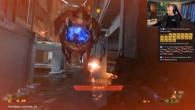 Doom Eternal Nightmare Game-play with a "God FPS shooter" - Quin69 VOD 1/5 смотреть онлайн