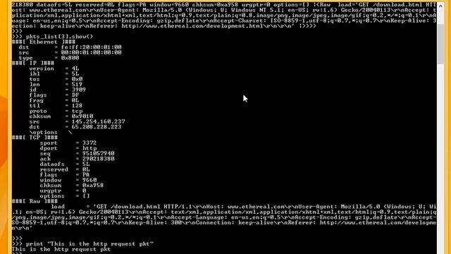 Read pcap files, modify and create new pcap file using scapy in python смотреть онлайн