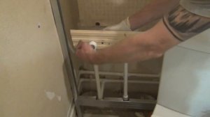 отделка санузла плиткой и гипсокартоном!фальш стена