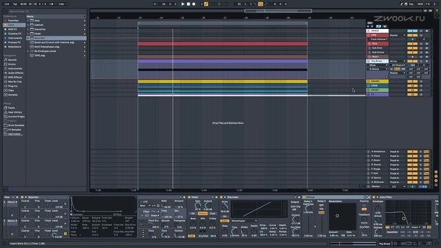 Жирный аналоговый звук в Ableton: Psy Brass Saw саунд дизайн [zwook] смотреть онлайн