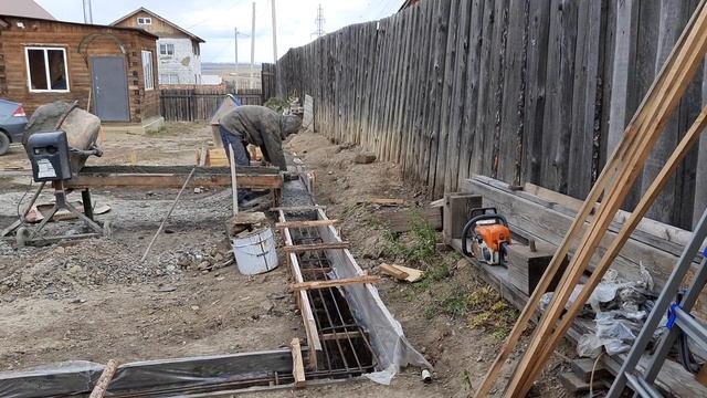 Бетонирование фундамента/ 2 часть/ Фундамент своими руками/ Ленточный фундамент для гаража/ Гараж6х смотреть онлайн