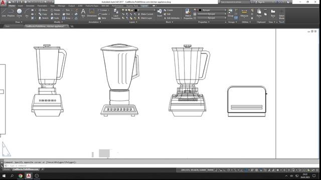 Kitchen Appliances Drawing in AutoCAD Block ⏬ Download Link - Kitchen Appliances DWG - CAD BLOCKS смотреть онлайн
