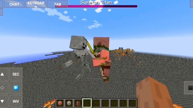 Zombie Pigman Titan Vs Skeleton Titan Minecraft Java in Mobile Titan Battle смотреть онлайн