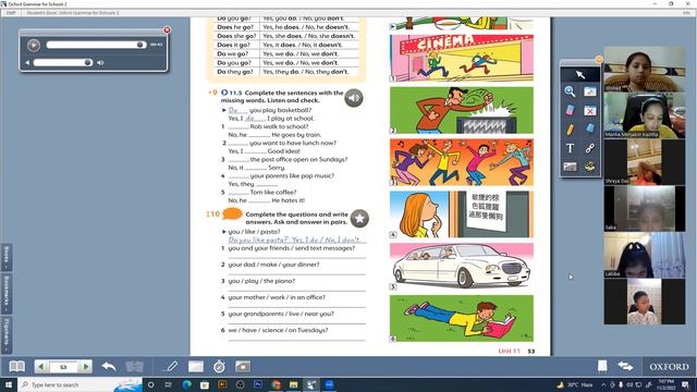 Kids' and Teens' English | Simple present | Conversation on Pictures | Grammar Chant смотреть онлайн