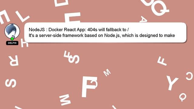 NodeJS : Docker React App: 404s will fallback to / смотреть онлайн