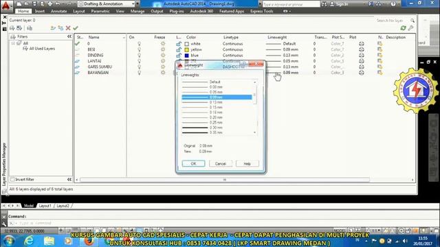 Fungsi Layers Autocad 2014 (dasar dasar autocad 4) смотреть онлайн