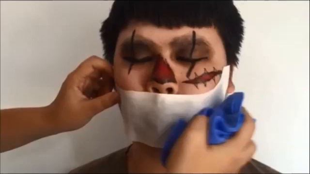 Horror big mouth Tattoo For Halloween Makeup Tutorial смотреть онлайн