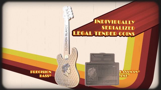 Swiss mint PAMP turns he Fender Precision Bass guitar and the Bassman amp into silver coins смотреть онлайн