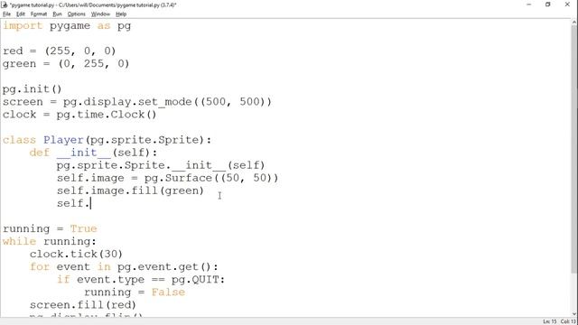 How to make a simple game in pygame. смотреть онлайн