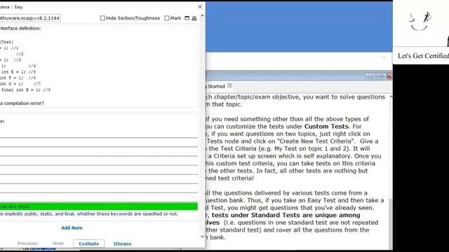 Interface constants are public, static and final by default. (enthuware.ocajp.i.v8.2.1144) смотреть онлайн