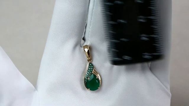 Золотая подвеска Александра с фианитом и агатом п1069-12ск-з смотреть онлайн