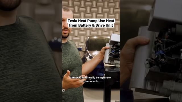 Tesla Heat Pump Use Heat from Battery & Drive Unit #tesla #heatpump