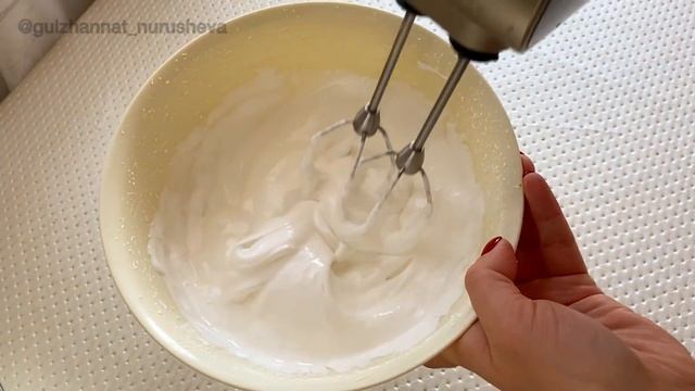 Пирог с суфле и сметаной. Казакша рецепт. Сметанное суфле. Cream souffle. Pie with souffle. смотреть онлайн