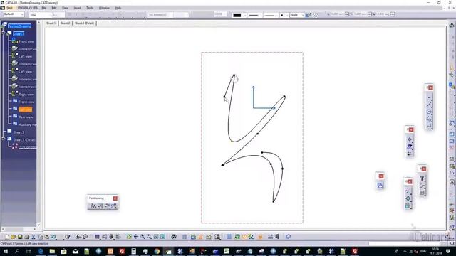 Get point on a curve in a CATIA V5 drawing (VBA) смотреть онлайн