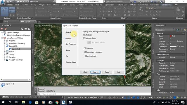 Export AutoCAD DWG file to Google Earth KML format - Using AutoCAD Civil 3D смотреть онлайн