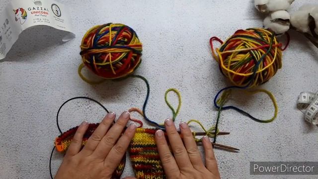 Варежки из пряжи Gazzal Unicorn/Третий старт триостарты Октября/размотала пасму на два клубка ? смотреть онлайн