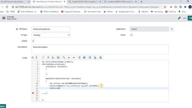 UI Script In ServiceNow || Practical Demonstration - How to Call UI Script From Client Script смотреть онлайн