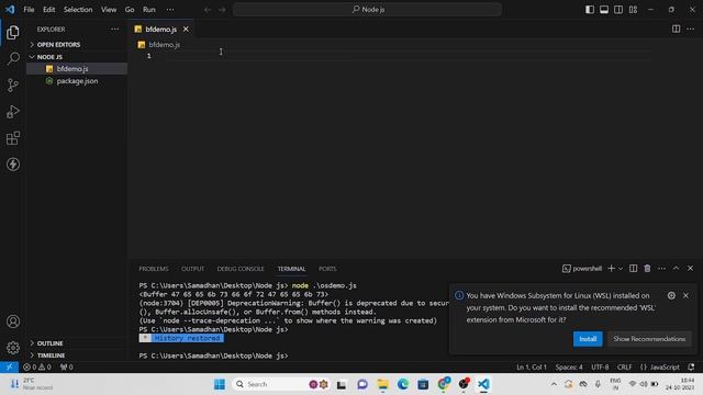 Buffer in Node JS смотреть онлайн