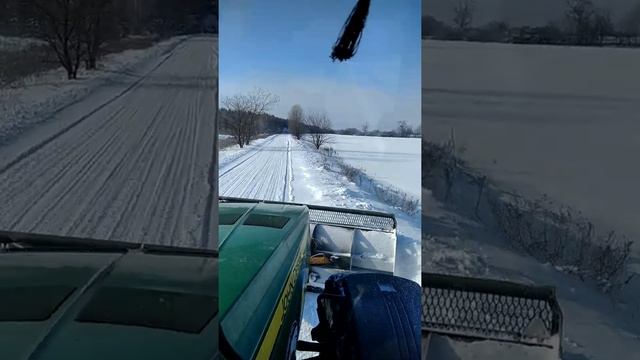 Джон Дир 8335 + отвал для уборки снега , расширяем дороги . смотреть онлайн