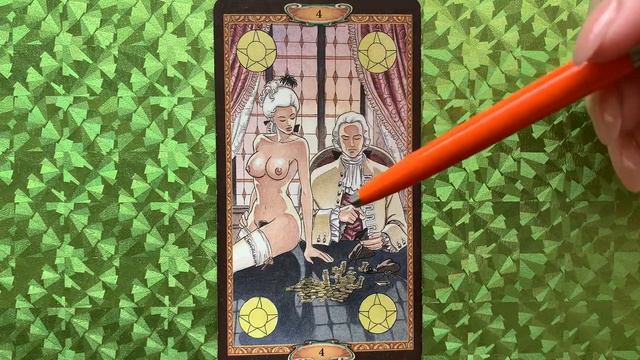 Четвёрка Пентаклей таро Казанова