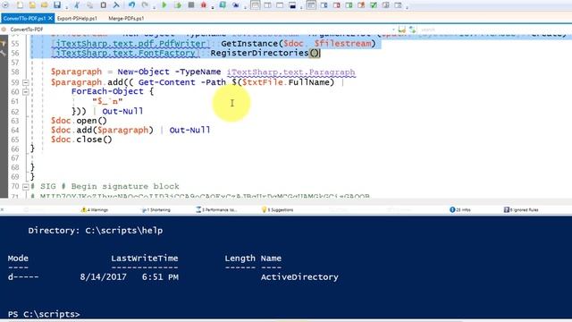 34. Convert text files to PDF then merge PDFs in bulk with PowerShell and iTextSharp смотреть онлайн