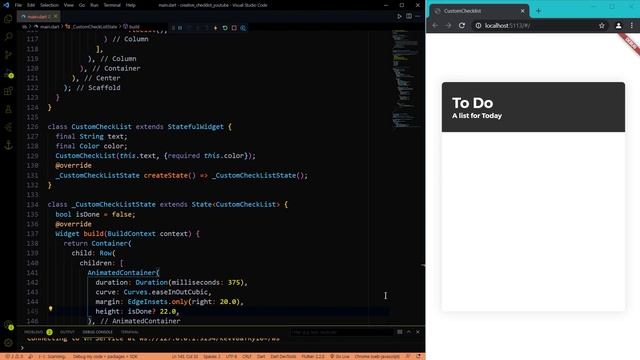 Creative Check List in Flutter - Tutorial | Beginner | Speed Code | Implicit Animation | web app смотреть онлайн