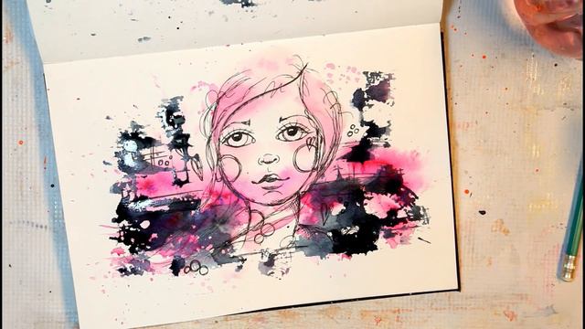 Artjournal Page Inspiration - using Tonic Studio Nuvo Shimmer Powder смотреть онлайн