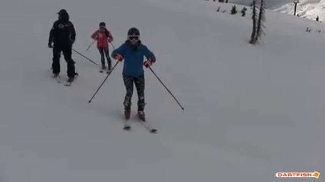 Side Slip With Edge Set And Downhill Leg Lift Инструктор по горным лыжам в Австрии Ишгль Майрхофен