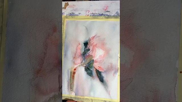 Watercolor Protea in a process смотреть онлайн