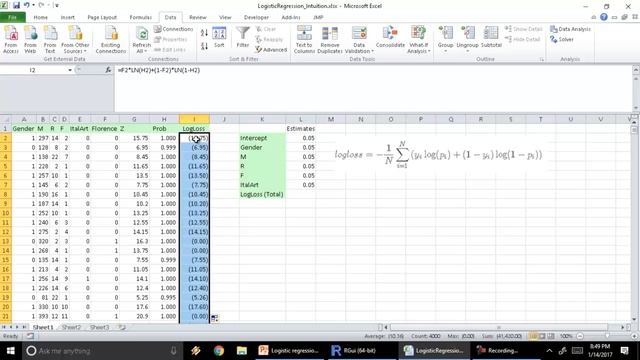 5. Logistic Regression – Generating Logistic estimates using Excel and Log Loss смотреть онлайн
