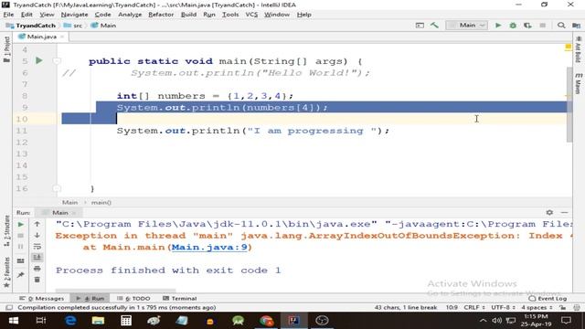 Try and Catch in Java Explained in Hindi with example. Part 19 смотреть онлайн