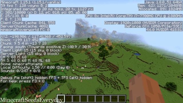 Minecraft 1.15.1 Seed 332: Double village very close to spawn [JAVA] смотреть онлайн