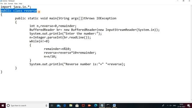 Java program to Reverse a Number | Reverse a number смотреть онлайн