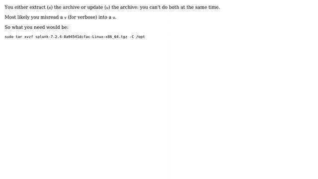 LINUX: tar: You may not specify more than one '-Acdtrux', '--delete' or '--test-label' option смотреть онлайн
