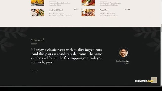 Giardino An Italian Restaurant and Cafe WordPress Theme 15 cooking Build Website смотреть онлайн