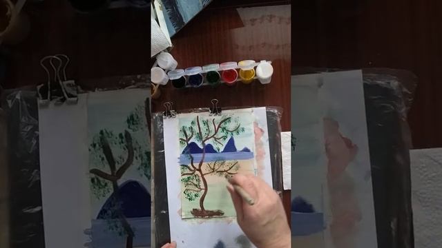 Мастер-класс ППР.Рисуем осеннее дерево и сочный виноград! смотреть онлайн