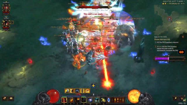 Diablo 3: 2-player Leaderboard push with Barb and Wiz [GRift 133, 2.7.0] смотреть онлайн