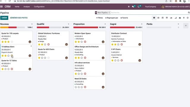 Les BASES d'Odoo # 3 le module CRM V15 (tuto en français) смотреть онлайн