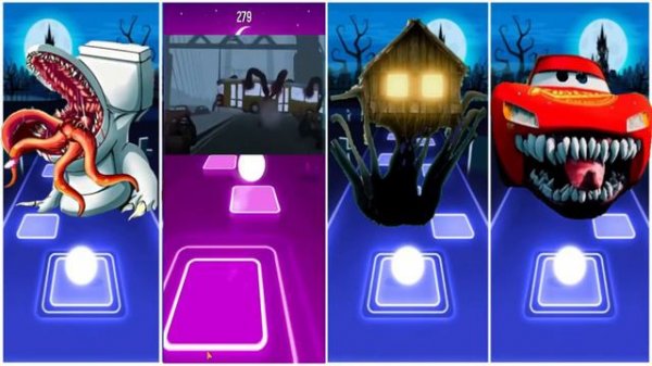 Choo Choo Charles 🌟 Mcqueen Eater 🌟 Spider train 🌟 Siren Head ⚡ Tiles Hop EDM Rush!