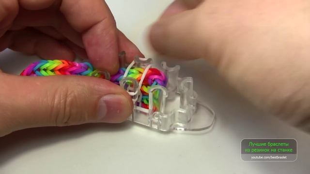 Браслет ЗМЕЙКА ■■■■☻ из резинок на станке ■■■■☻ Как плести из резинок Rainbow loom смотреть онлайн